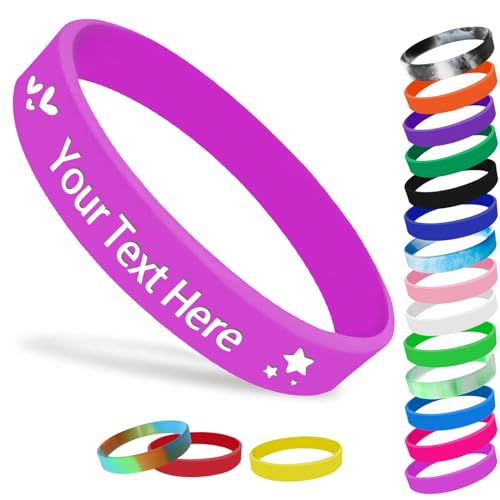 Personalisierte Silikon-Armbänder für Veranstaltungen, individuelle Gummi-Armbänder mit Logo, personalisierbar, 1/5/25/50/100/200 Stück, für Männer und Frauen, Unterstützung, Spendenaktionen Personalisierte Silikon-Armbänder für Veranstaltungen, individuelle Gummi-Armbänder mit Logo, personalisierbar, 1/5/25/50/100/200 Stück, für Männer und Frauen, Unterstützung, Spendenaktionen von Fadace