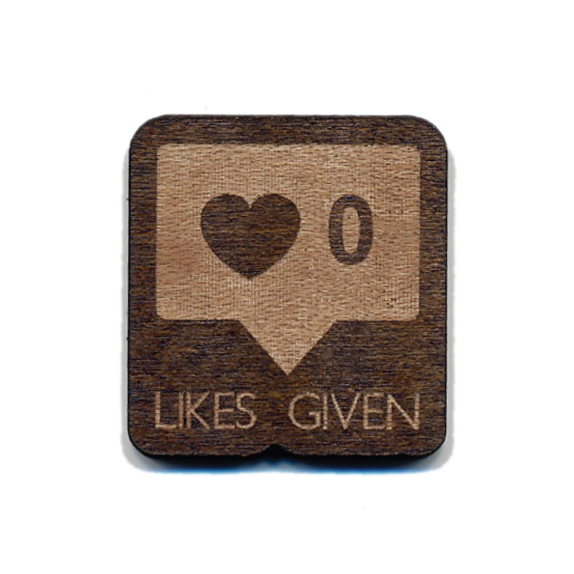 Zero Likes Gegeben | Instagram Laser Cut Anstecknadel Zero Likes Gegeben | Instagram Laser Cut Anstecknadel von FadeHurricaneDesign