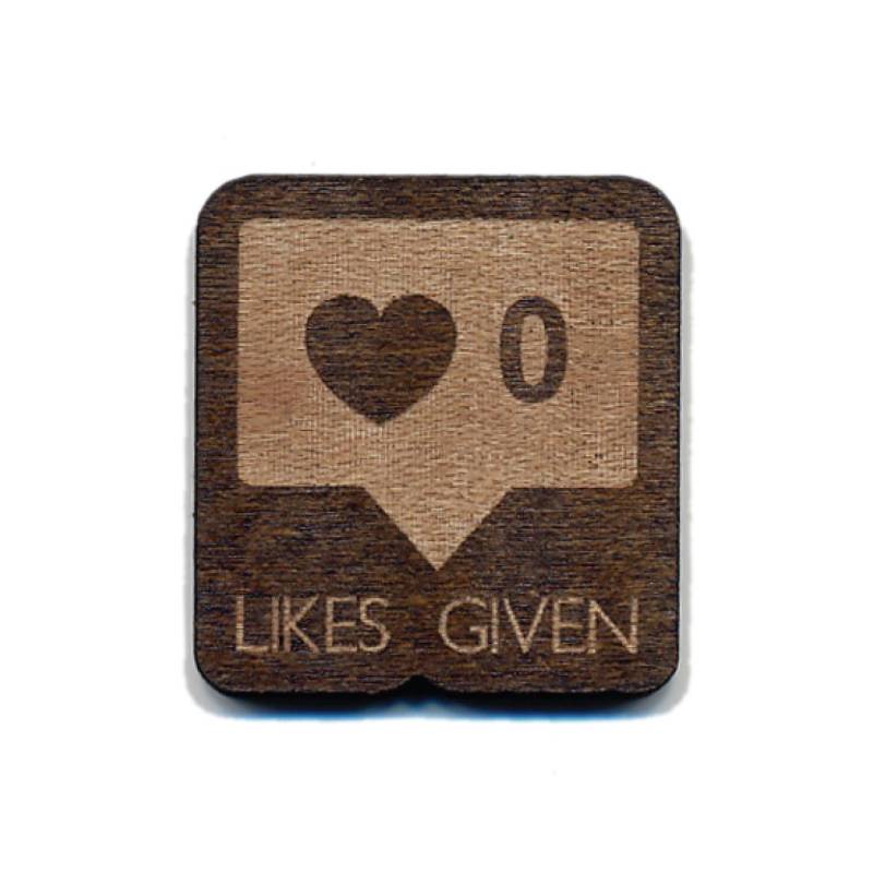 Zero Likes Gegeben | Instagram Laser Cut Anstecknadel Zero Likes Gegeben | Instagram Laser Cut Anstecknadel von FadeHurricaneDesign