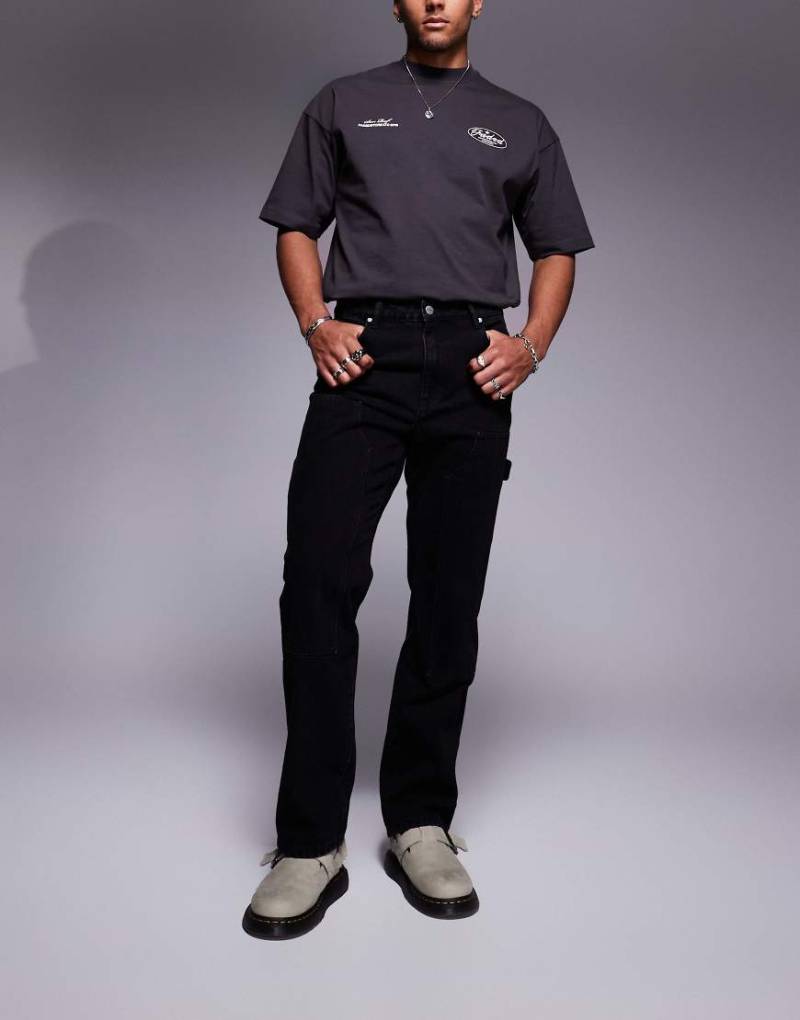 Faded Store - Carpenter-Jeans in verwaschenem Schwarz von Faded Store