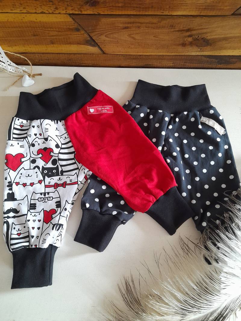 Baby Pumphose 2Er Set, Lang, Mädchen, Jersey, Gr. 62/68 von FadenScheune