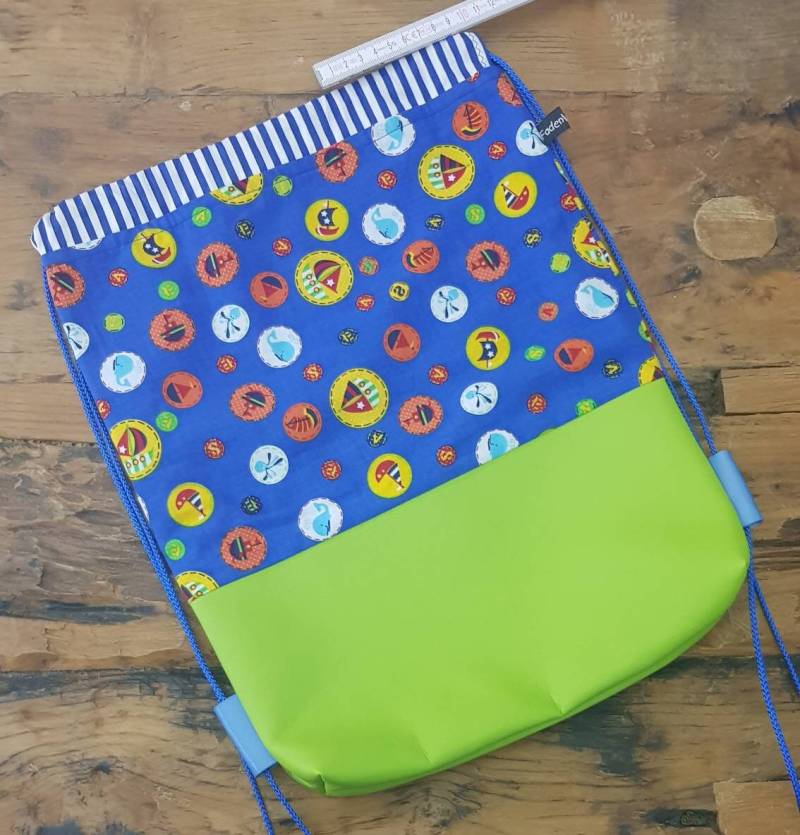 Turnwerk - Turnbeutel/Rucksack "Segelboot Pirat Boote" Für Kinder von FadenWerke