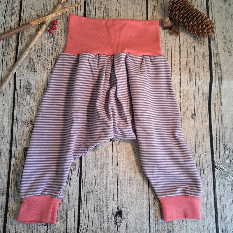 Baby Haremshose Größe 80 - Streifen von Fadendurcheinander