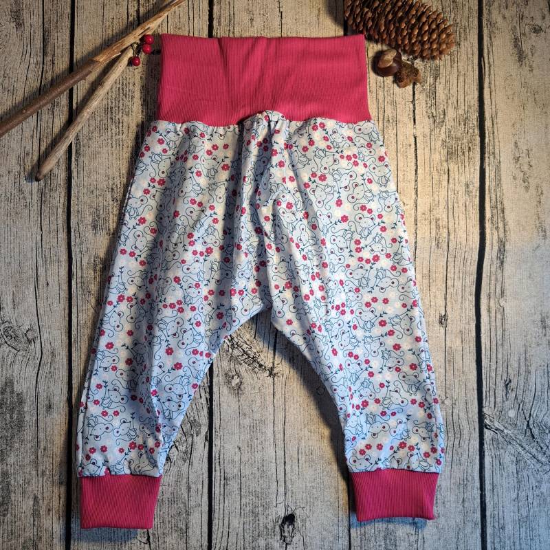 Kinder Haremshose Größe 92 - Mäuse von Fadendurcheinander