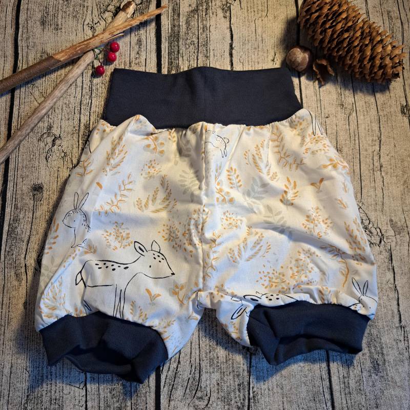 Kinder Pumphose Größe 104 - Hase & Reh von Fadendurcheinander