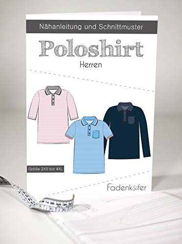 Fadenkäfer Papierschnittmuster Poloshirt Herren von Fadenkäfer