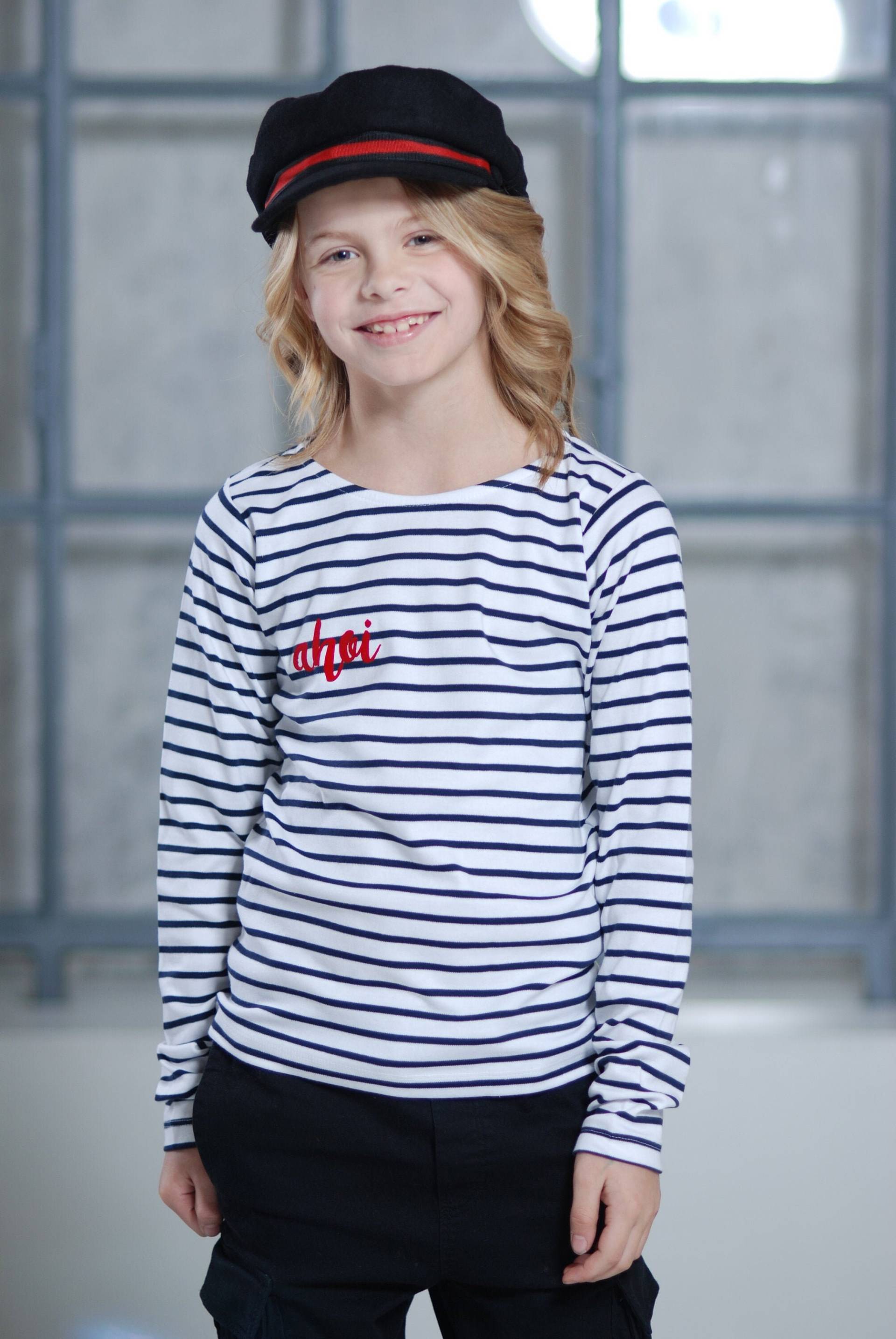 Kinder Longsleeve Ringel Ahoi von Fadenrot