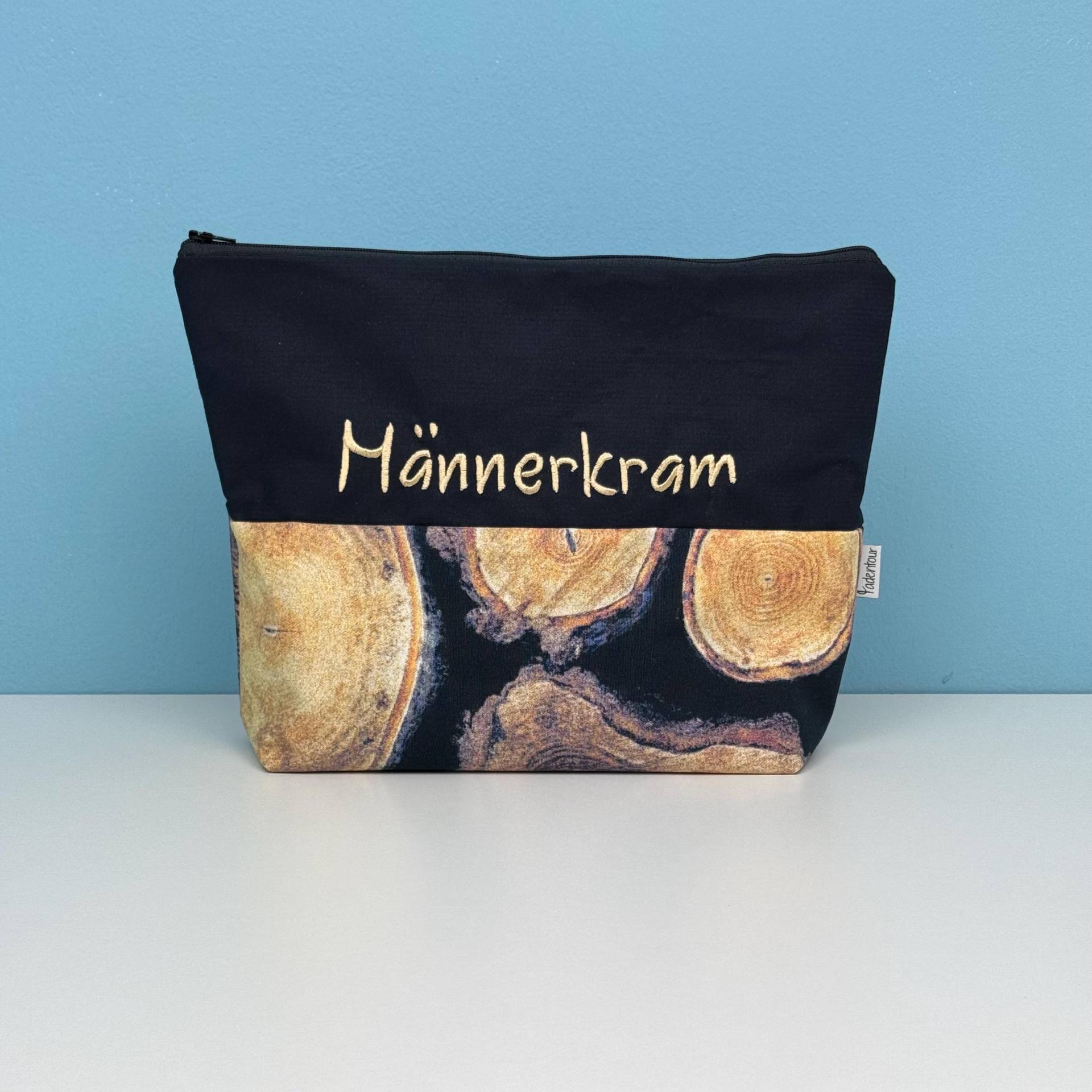 Kulturbeutel „Holz" von Fadentour