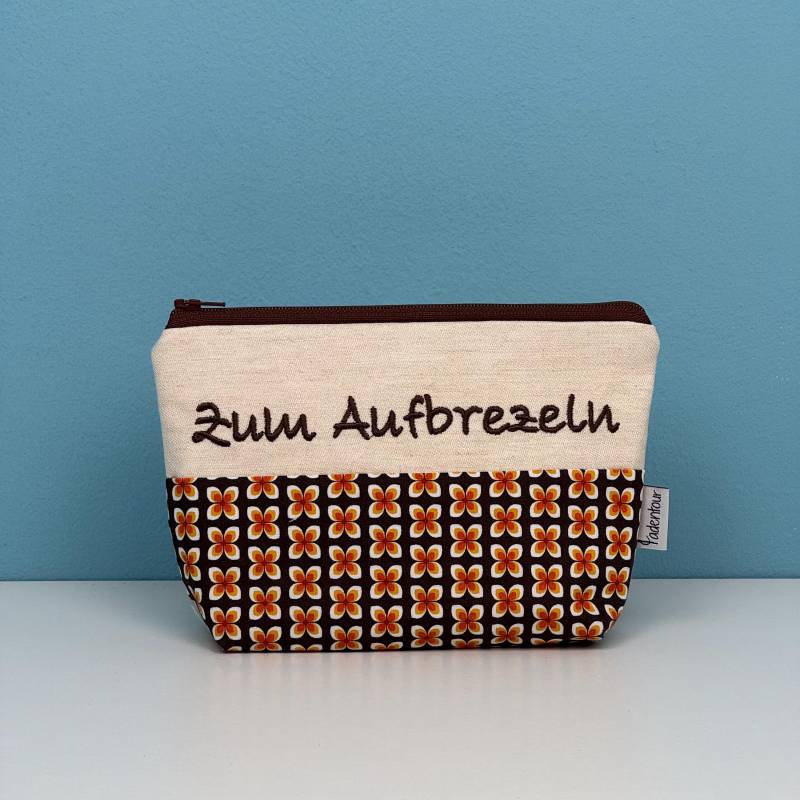 Schminktasche "Beige/Braun" Schminktasche "Beige/Braun" von Fadentour