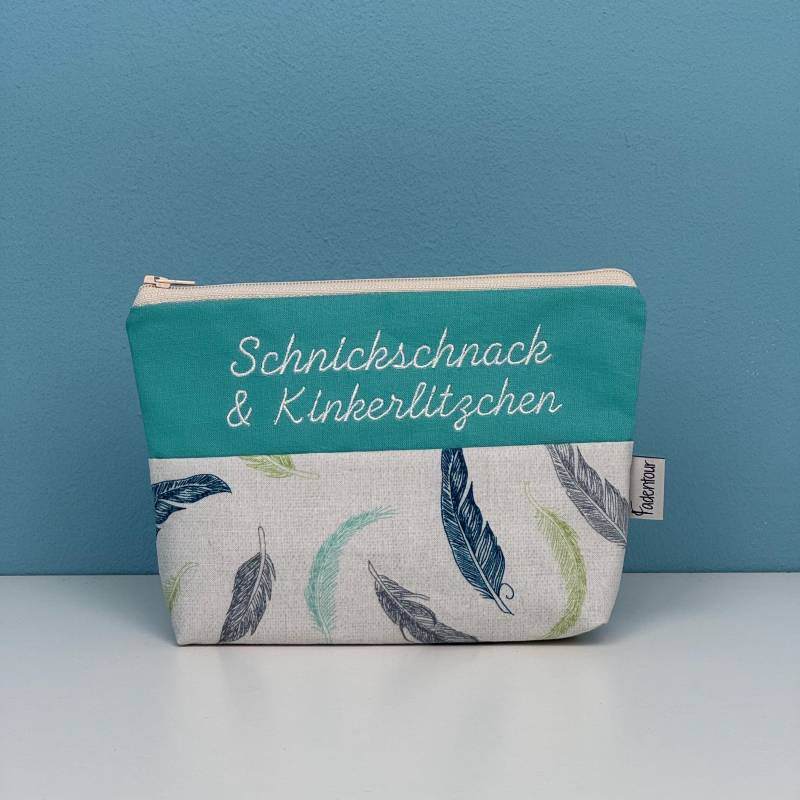 Schminktasche "Federn" Schminktasche "Federn" von Fadentour