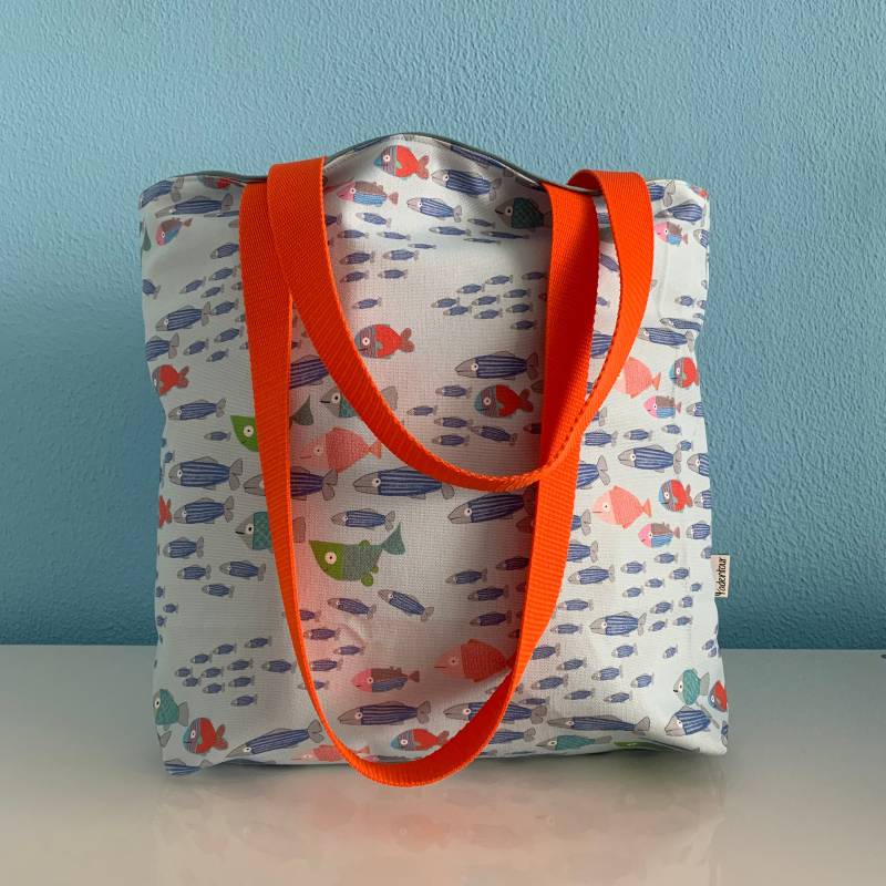 strandtasche "Fischschwarm" strandtasche "Fischschwarm" von Fadentour