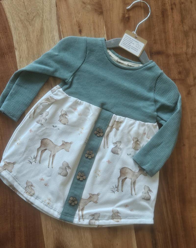 Kleid Größe 80, Kleidchen Mit Reh von FadenzauberHandemade