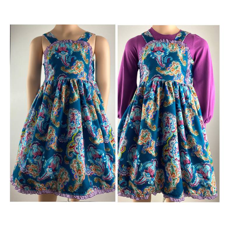Cordkleid Trägerrock Drehkleid Festkleid Einschulungskleid Wahlweise Mit Unterkleid von FadenzauberbyAntje
