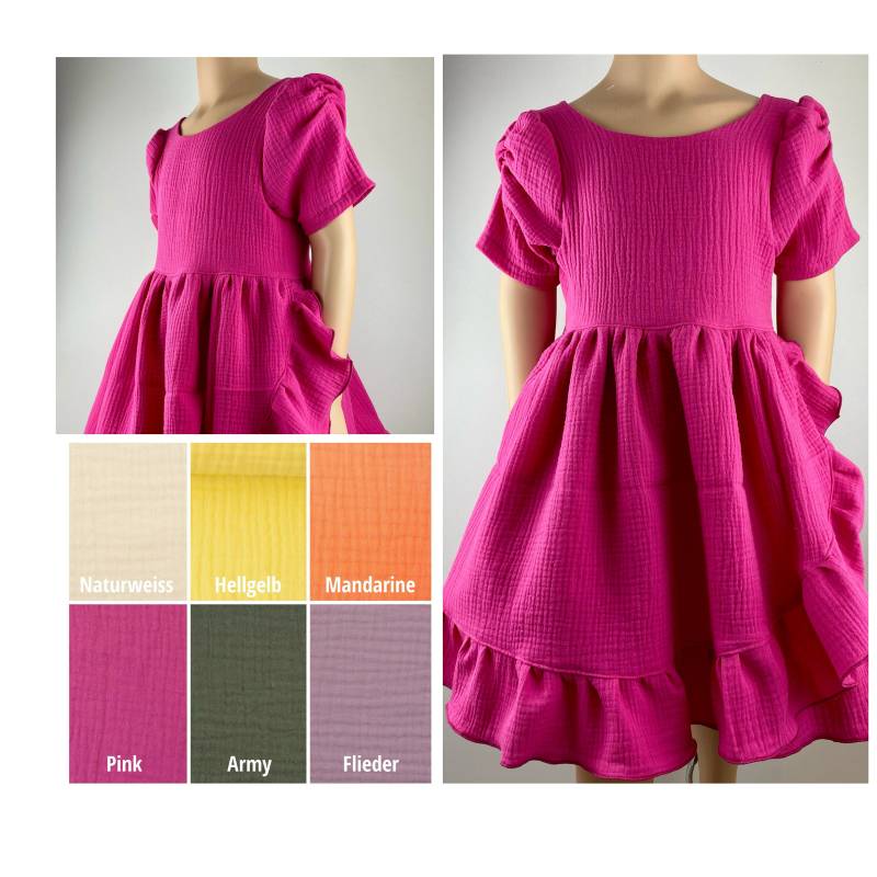 Kleid Musselin Farbwahl Sommerkleid von FadenzauberbyAntje
