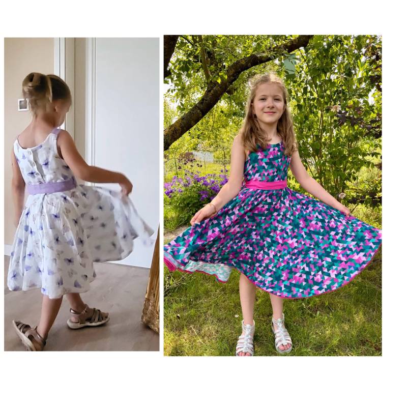 Kleid Musselin Stoffwahl Tellerock Tellerkleid Neue Farben von FadenzauberbyAntje