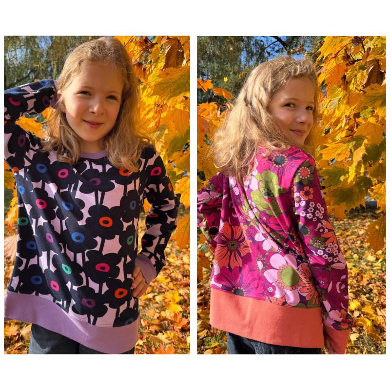 Kuscheliger Pulli Sweat Blumen Viele Farben von FadenzauberbyAntje