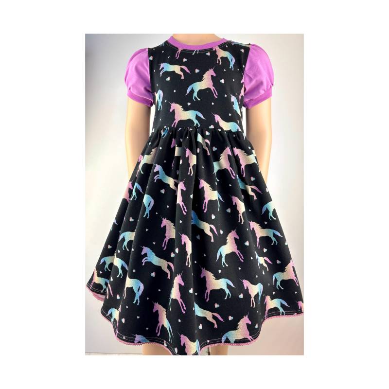Sommerkleid Mädchenkleid Baumwollkleid Einhorn von FadenzauberbyAntje