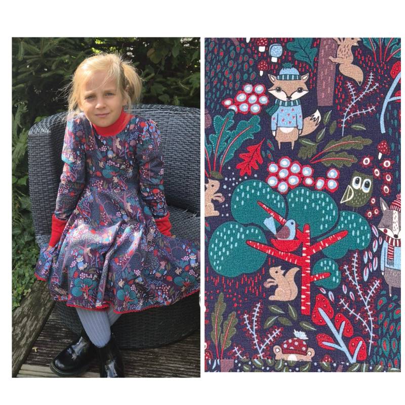 Herbstliches Kleid Zum Kuscheln Und Drehen Für Mädchen Aus Sweat von FadenzauberbyAntje