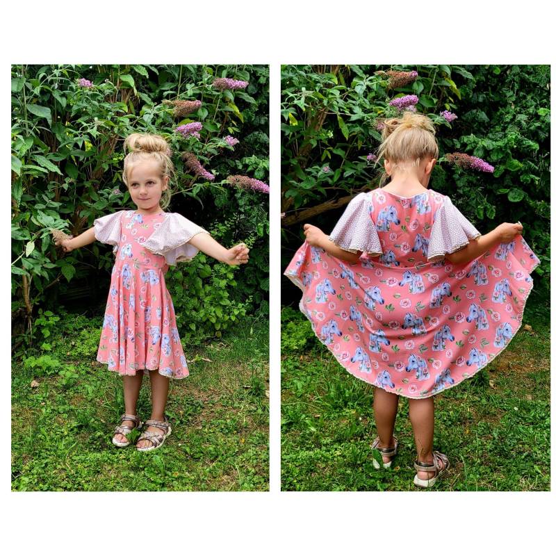 110/116 Und 134/140 Tellerkleid Sommerkleid Mädchenkleid Pferd von FadenzauberbyAntje