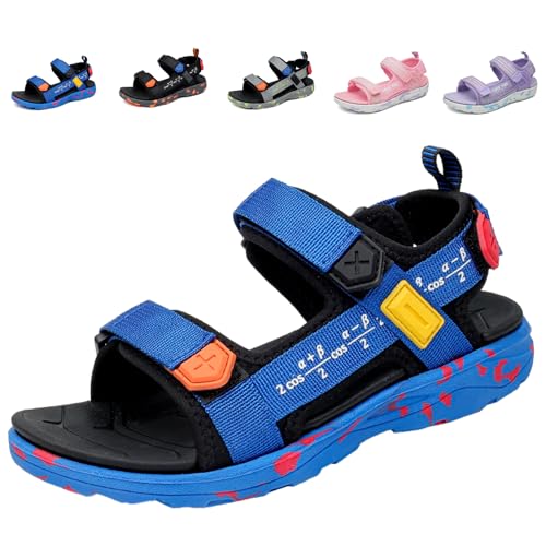 Fadezar Sandalen Jungen Sandalen Kinder Sport Outdoorsandalen Blau EU 33(CN 32) von Fadezar