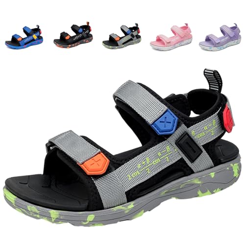 Fadezar Sandalen Jungen Sandalen Kinder Sport Outdoorsandalen Grau EU 35(CN 34) von Fadezar