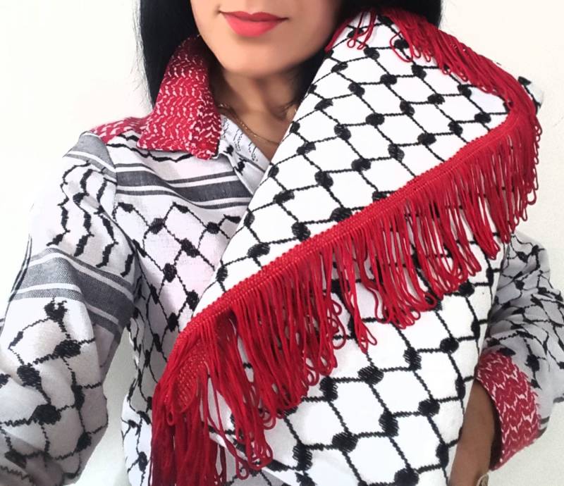 Kuffieh Clutch Bag Keffieh Style Handtasche Keffiyeh Palästina von FadilaAAlouchi