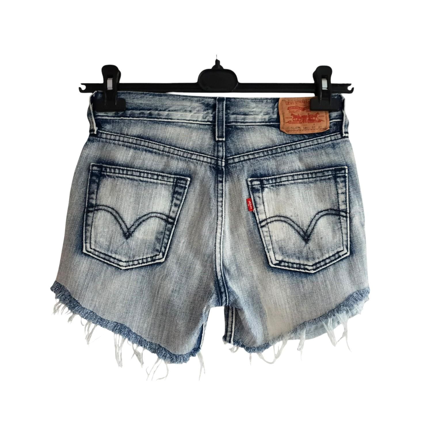 Levi's Jeans Shorts Acid Wash Blau Cut-Off Größe W27 von FadoVintageShop