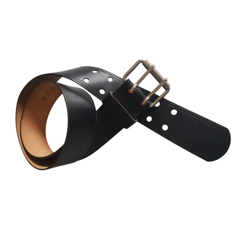 Vintage Schwarz Leder Freizeit Gürtel Größe M/L von FadoVintageShop