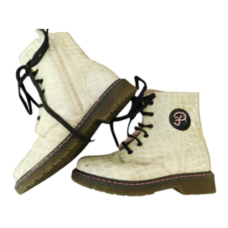 Vintage Wandern Frauen Mädchen Stiefeletten Krokodil Muster Leder Von Pablosky von FadoVintageShop