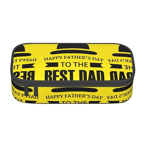 Faduni Pudel Hunde Große Kapazität Federmäppchen Beutel Halter Stifteetui Schulbedarf Geschenk für Mittelschule Studenten Mädchen Junge Erwachsene Teen, Happy Fathers Day to the Best Dad, von Faduni