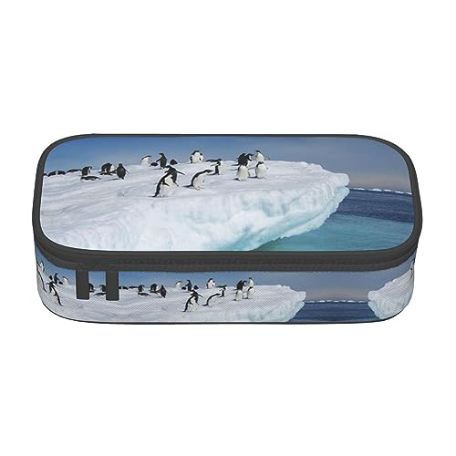 Faduni Snow Mountain Pinguin Große Kapazität Federmäppchen Beutel Halter Stifteetui Schulbedarf Geschenk für Mittelschule Schüler Mädchen Junge Erwachsene Teenager, Snow Mountain Pinguin, von Faduni