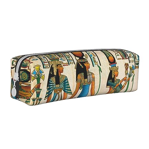 Faduni Stilvolle Federmappe aus Leder mit Musik-Symbolen – halten Sie Ihre Schreibwaren organisiert, Frauen im alten Ägypten, Einheitsgröße, Taschen-Organizer von Faduni