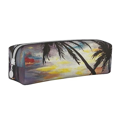 Faduni Sugar Skulls Stylisches Leder-Federmäppchen – halten Sie Ihre Schreibwaren organisiert, Tropical Sunset, Einheitsgröße, Taschen-Organizer von Faduni