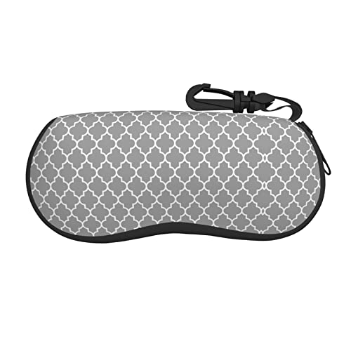 Garden Peony Tragbare Reißverschluss-Brillenetui, Sonnenbrillen-Kasten-Schutz für Männer & Frauen oder Kinder, Quatrefoil Grau, One size Garden Peony Tragbare Reißverschluss-Brillenetui, Sonnenbrillen-Kasten-Schutz für Männer & Frauen oder Kinder, Quatrefoil Grau, One size von Faduni