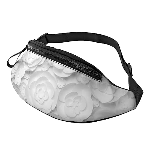 Gürteltasche aus Bambus, mit verstellbarem Gürtel für Männer und Frauen, Sport, Laufen, Wandern, Joggen, 3D-Blume, Einheitsgröße von Faduni