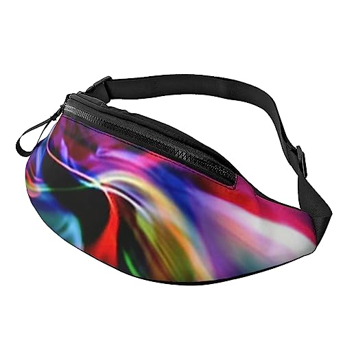 Gürteltasche mit tropischen Pflanzen und Wasserfall, mit verstellbarem Gürtel, für Herren, Damen, Sport, Laufen, Wandern, Joggen, Bunt gefärbt, Einheitsgröße von Faduni