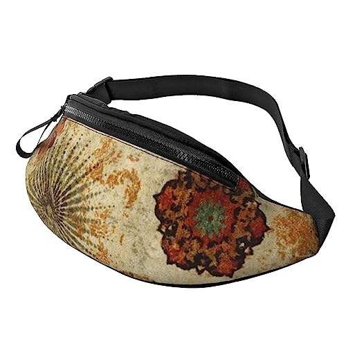 Hüfttasche mit tropischem Hibiskusblüten-Design, Bauchtasche mit verstellbarem Gürtel für Männer und Frauen, Sport, Laufen, Wandern, Joggen, Medaillon Multi, Einheitsgröße von Faduni