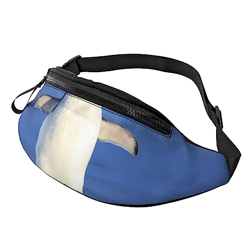 Hüfttasche mit tropischen Blättern, Bauchtasche mit verstellbarem Gürtel für Männer und Frauen, Sport, Laufen, Wandern, Joggen, Süßer Pinguin, Einheitsgröße von Faduni