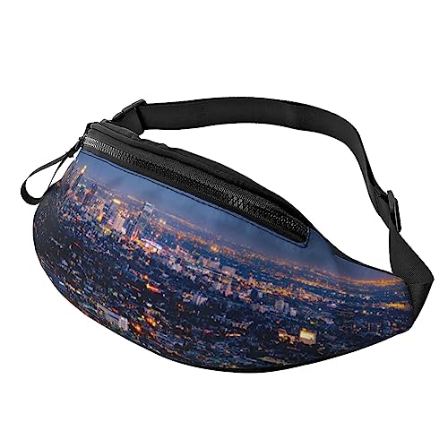 Llama Hüfttasche Bauchtasche Bauchtasche mit verstellbarem Gürtel für Männer Frauen Sport Laufen Wandern Joggen, Los Angeles Sky, Einheitsgröße von Faduni