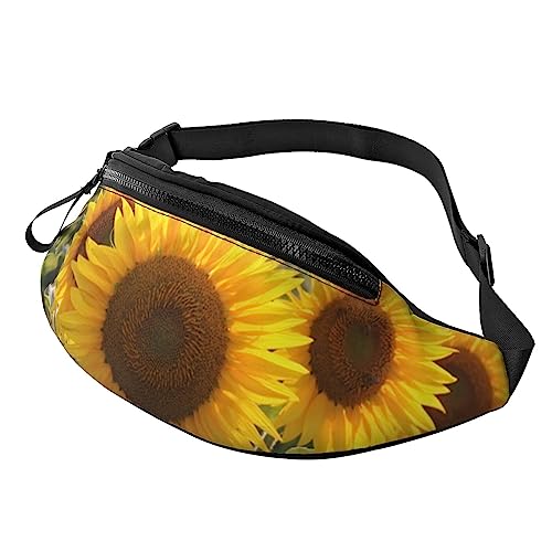 Marine Biologie Hüfttasche Bauchtasche Bauchtasche mit verstellbarem Gürtel für Männer Frauen Sport Laufen Wandern Joggen, Gelbe Sonnenblume, Einheitsgröße von Faduni