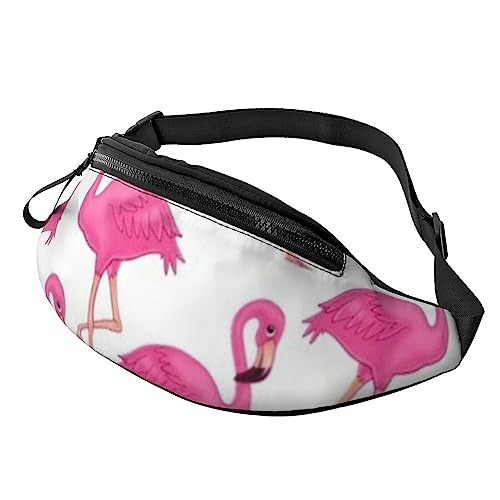 Musikinstrumente Hüfttasche Bauchtasche Bauchtasche mit verstellbarem Gürtel für Männer Frauen Sport Laufen Wandern Joggen, Rosa Flamingo, Einheitsgröße von Faduni