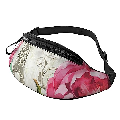 Sunflower Butterfly Sunny Hüfttasche Bauchtasche mit verstellbarem Gürtel für Männer Frauen Sport Laufen Wandern Joggen, Französischer Libellen-Turm, Einheitsgröße von Faduni