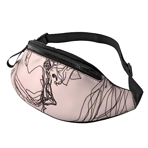 Sunrise On Beach Hüfttasche Bauchtasche Bauchtasche mit verstellbarem Gürtel für Männer Frauen Sport Laufen Wandern Joggen, Frauen Männer küssend, Einheitsgröße von Faduni