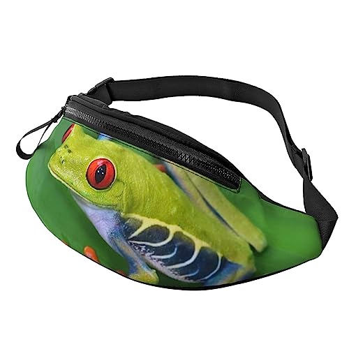 Viele Zombie-Gürteltasche, Bauchtasche, Bauchtasche mit verstellbarem Gürtel für Männer und Frauen, Sport, Laufen, Wandern, Joggen, Tier Frosch Blatt Blätter, Einheitsgröße von Faduni