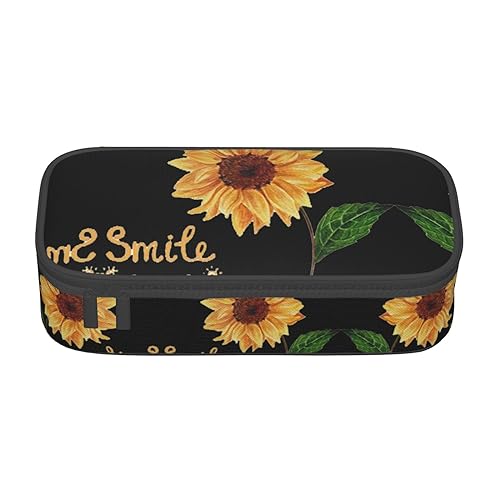 Wilde Gänseblümchen, großes Fassungsvermögen, Stifteetui, Schulbedarf, Geschenk für Schüler, Mädchen, Jungen, Erwachsene, Teenager, Smile Face Sonnenblume, Einheitsgröße, Taschen-Organizer von Faduni