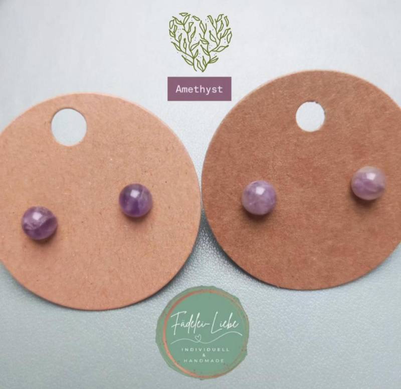 Ohrstecker, Ohrringe - Steine Oder Holz | Walnuss/Eiche von Faedeleiliebe