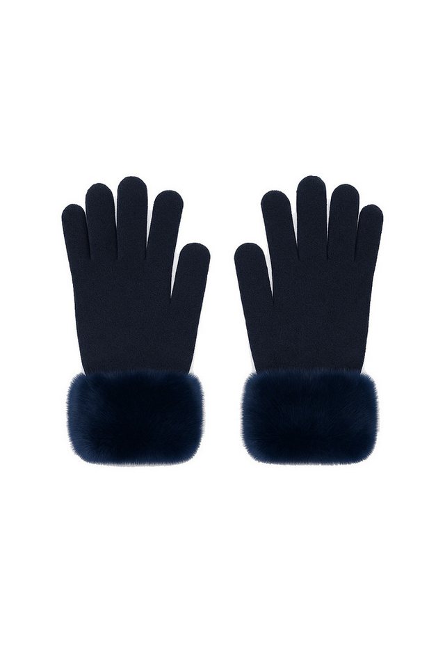 Faera Baumwollhandschuhe Weicher Materialmix für warme Hände (1-St., modisch) 550060_Handschuhe von Faera