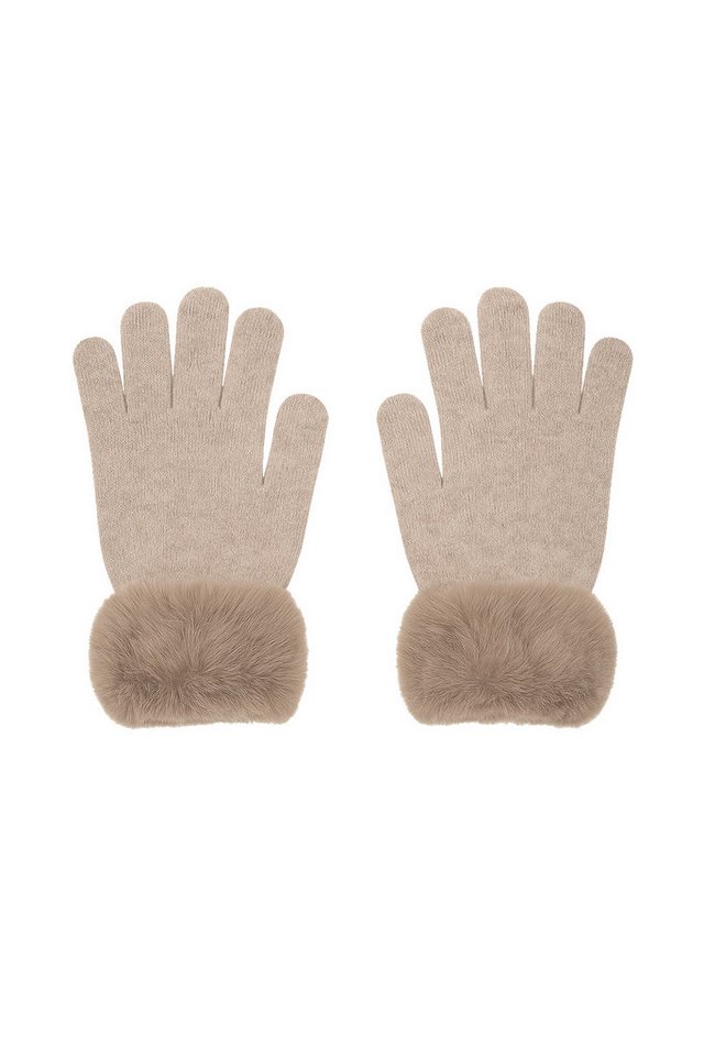 Faera Baumwollhandschuhe Weicher Materialmix für warme Hände (1-St., modisch) 550060_Handschuhe von Faera