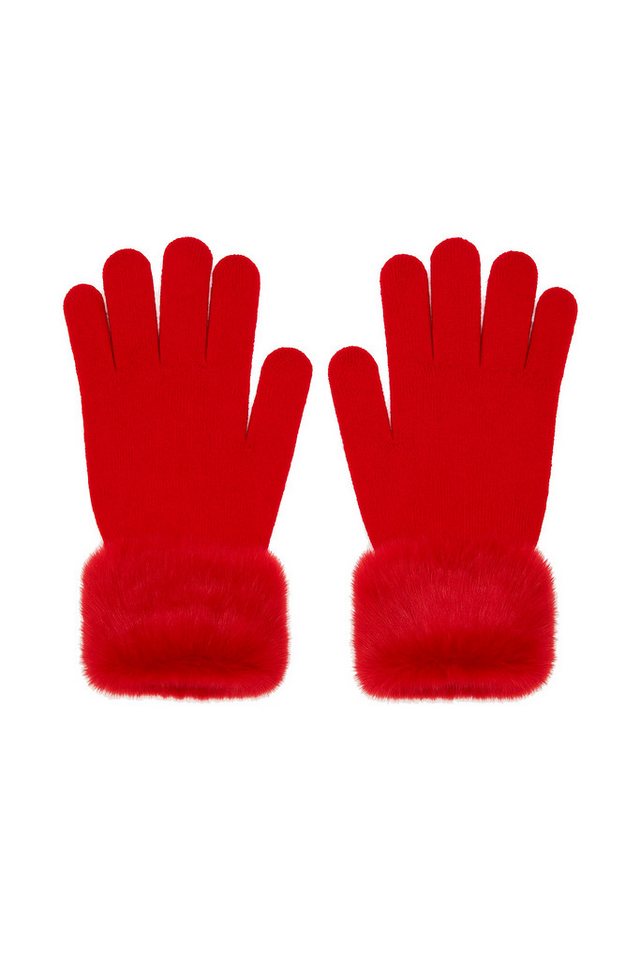 Faera Baumwollhandschuhe Weicher Materialmix für warme Hände (1-St., modisch) 550060_Handschuhe von Faera