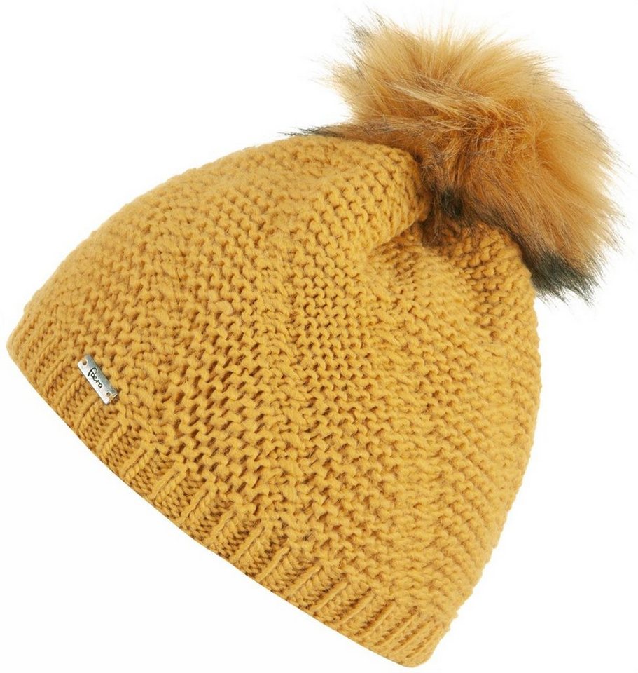 Faera Beanie Faera Bommelmütze Wintermütze Damen Herren Mütze Beanie Haube gefüttert Strickmütze Bommelmütze 620064 von Faera